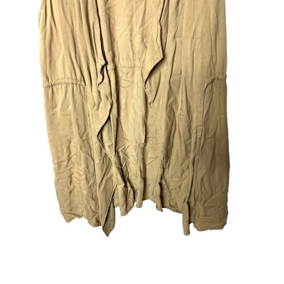 Umgee tan long vest tie‎ front size large - Picture 3 of 8